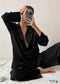 Boho Sleepwear, Pajamas Set, PJ Satin Corinne in Black, Blue Green and Green